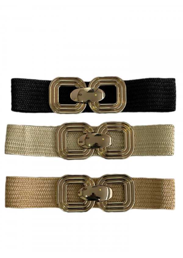 Cinto Elástico Dourado largo