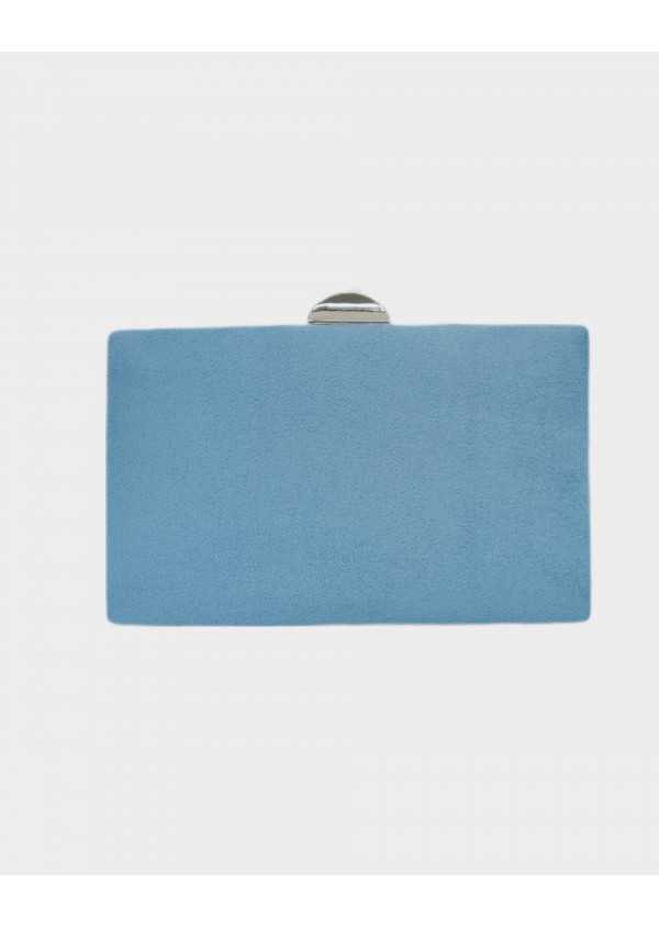 Clutch Azul com prateado