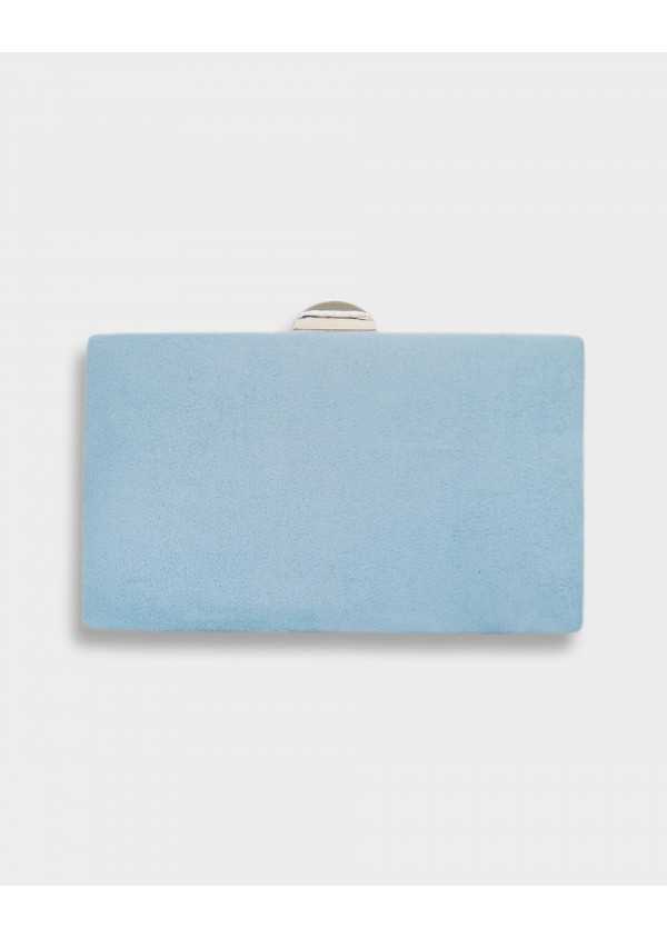 Clutch Azul com prateado