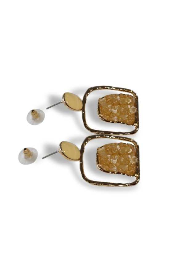 Brincos Lilás e dourado
