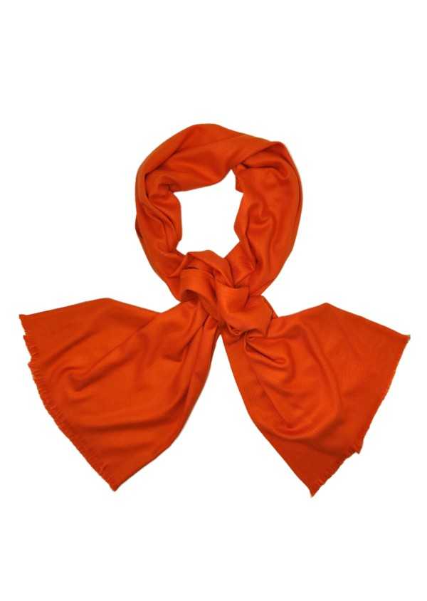 Pashmina Laranja Lisa Sem Froco