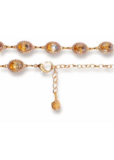 Cinto metal dourado com pedras
