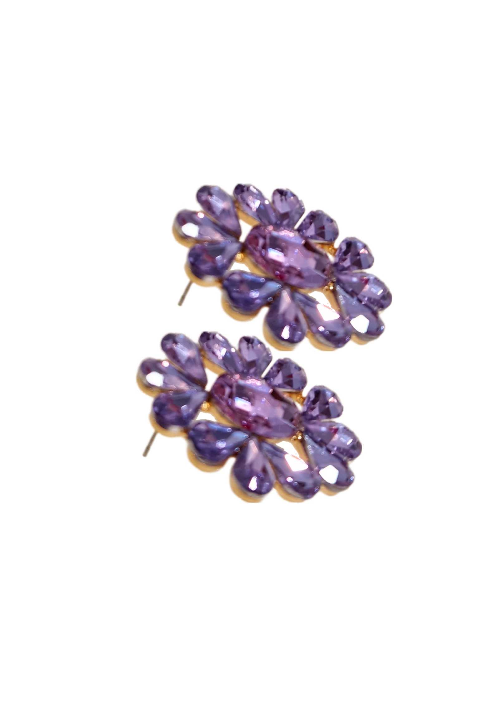 Brincos roxos cerimónia