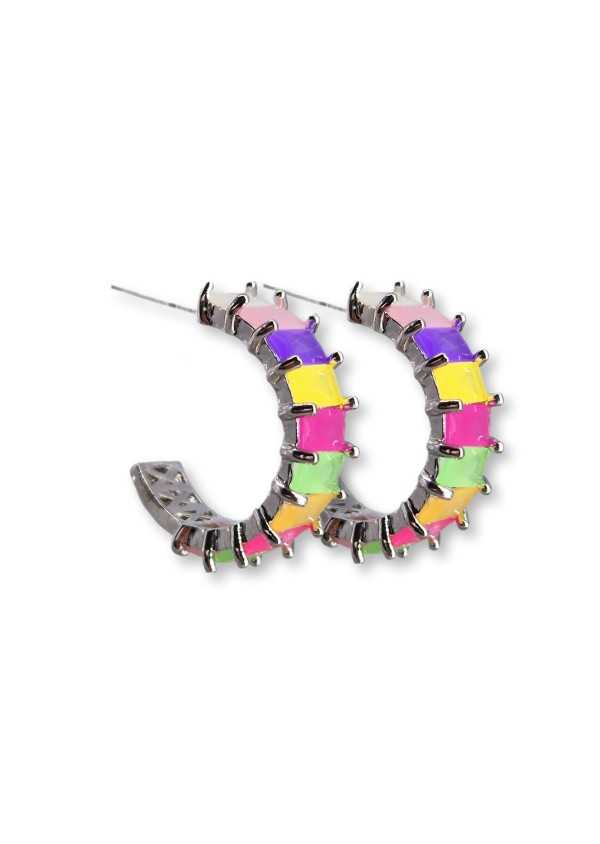 Argola pretas strass ou em cores