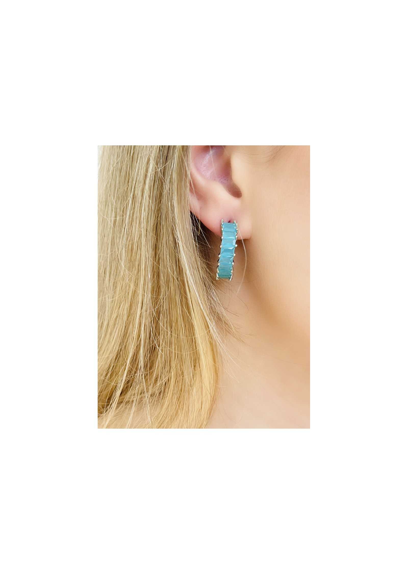Argola pretas strass ou em cores
