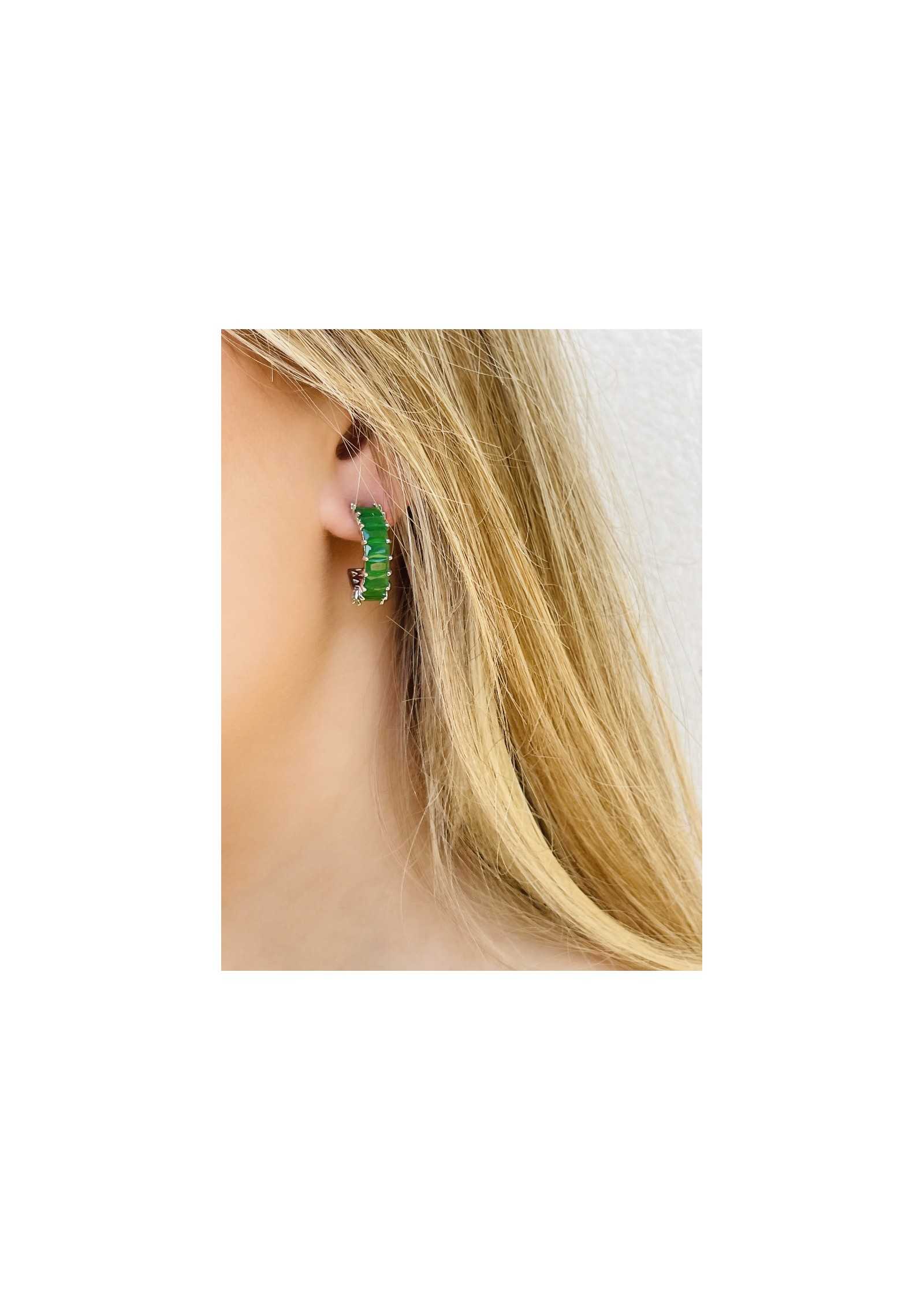 Argola pretas strass ou em cores