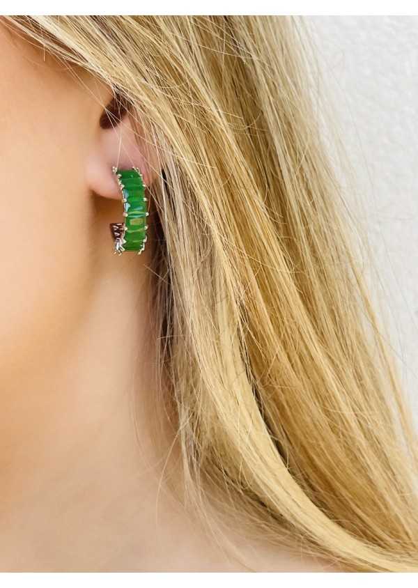 Argola pretas strass ou em cores