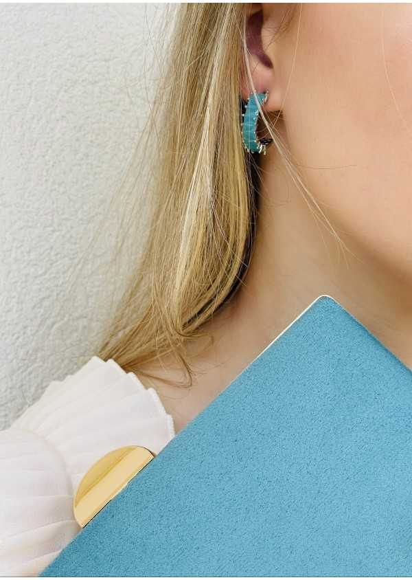 Argola pretas strass ou em cores
