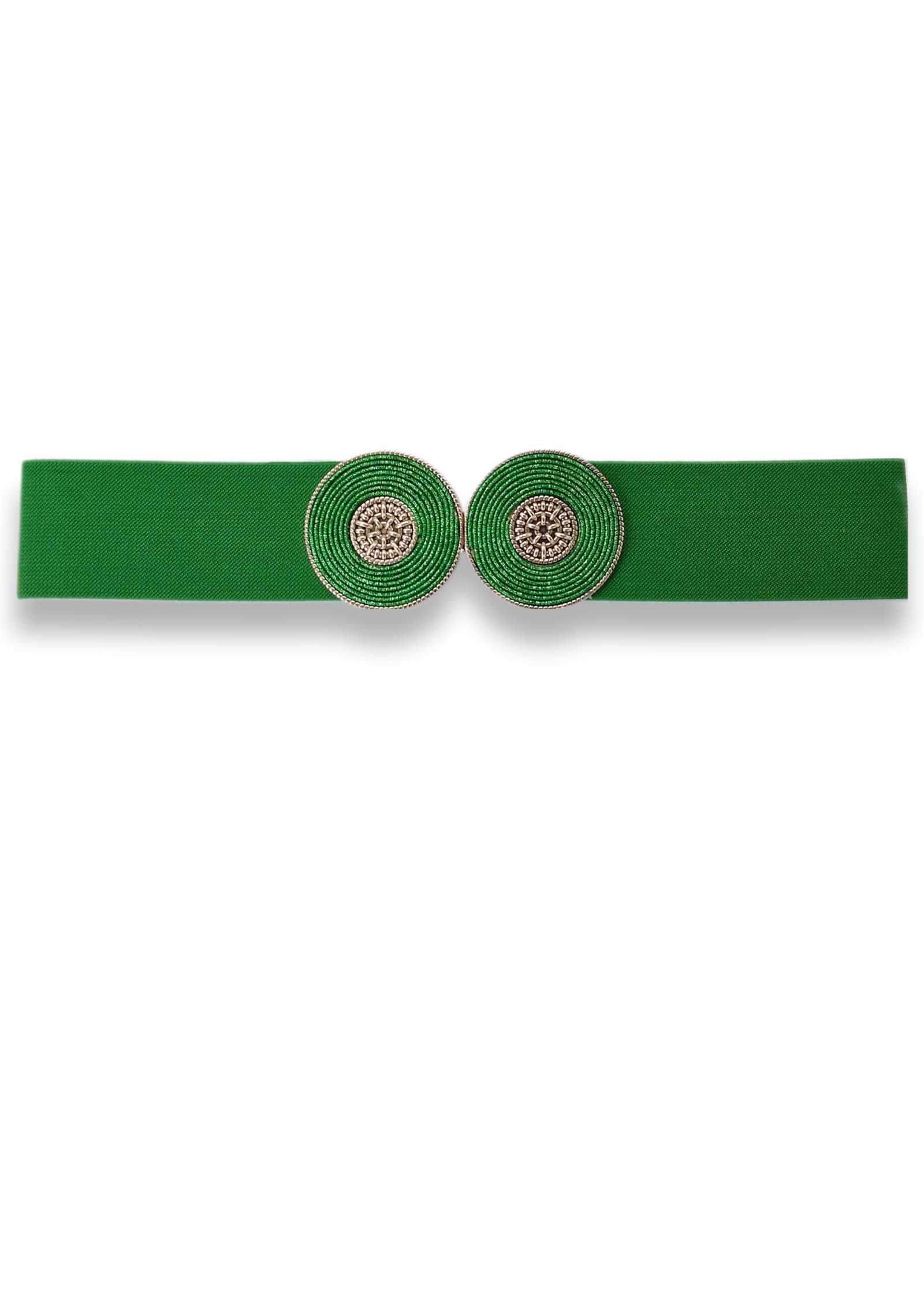 Cinto elástico verde brilho