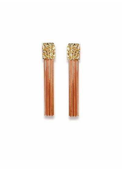 Brincos Laranja Compridos festa cerimonia 2