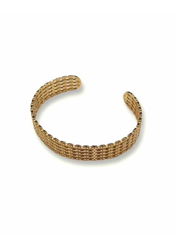 Pulseira Dourada em Aço Dourado