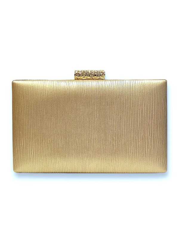 Clutch dourado mate ou prateado