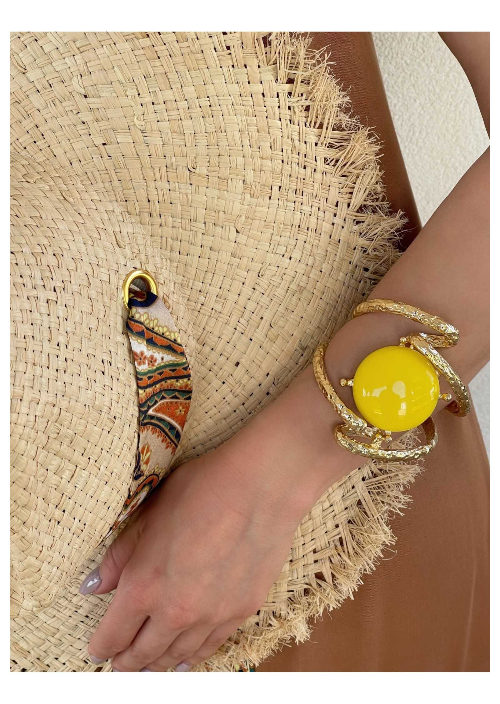 Pulseira roxa e dourada