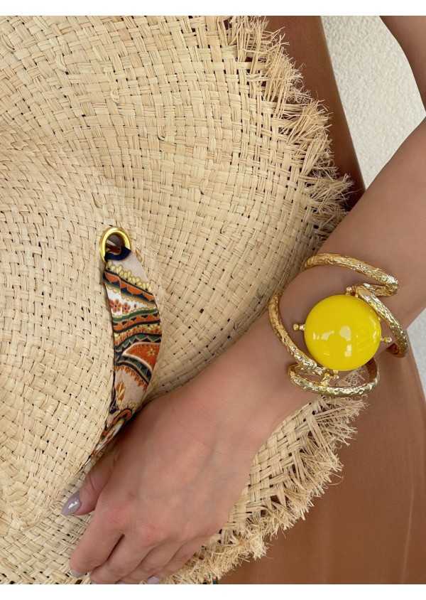 Pulseira roxa e dourada