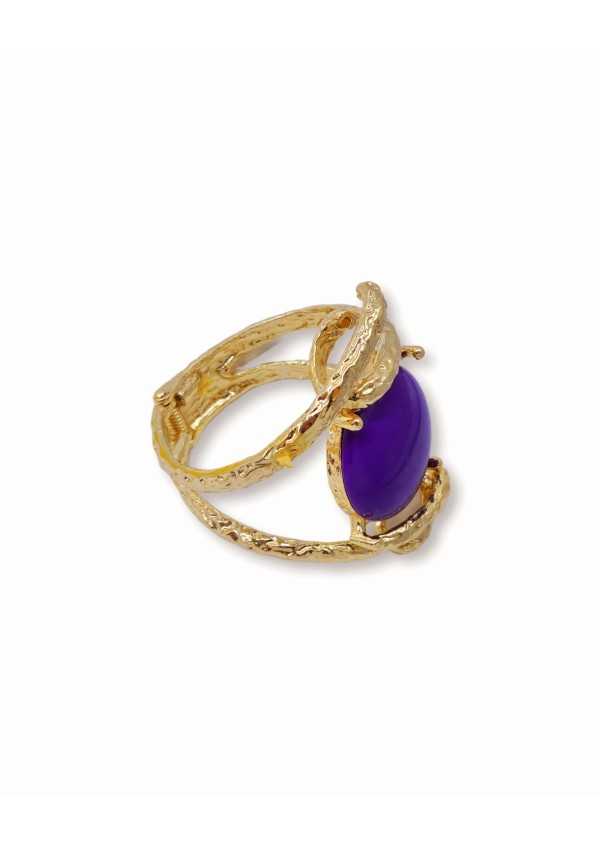 Pulseira roxa e dourada