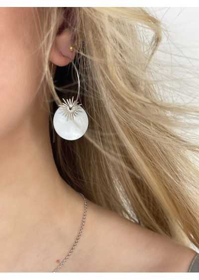 Argola em Aço dourados ou prateadas 2