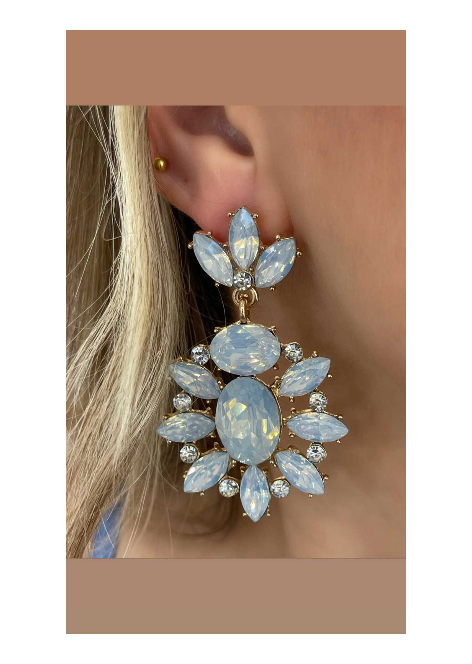 Brincos Grandes pedras strass