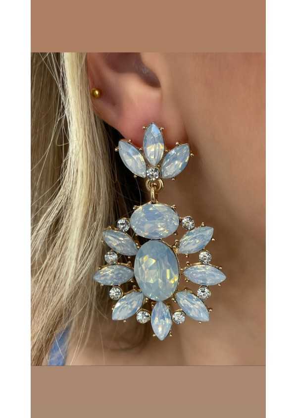 Brincos Grandes pedras strass