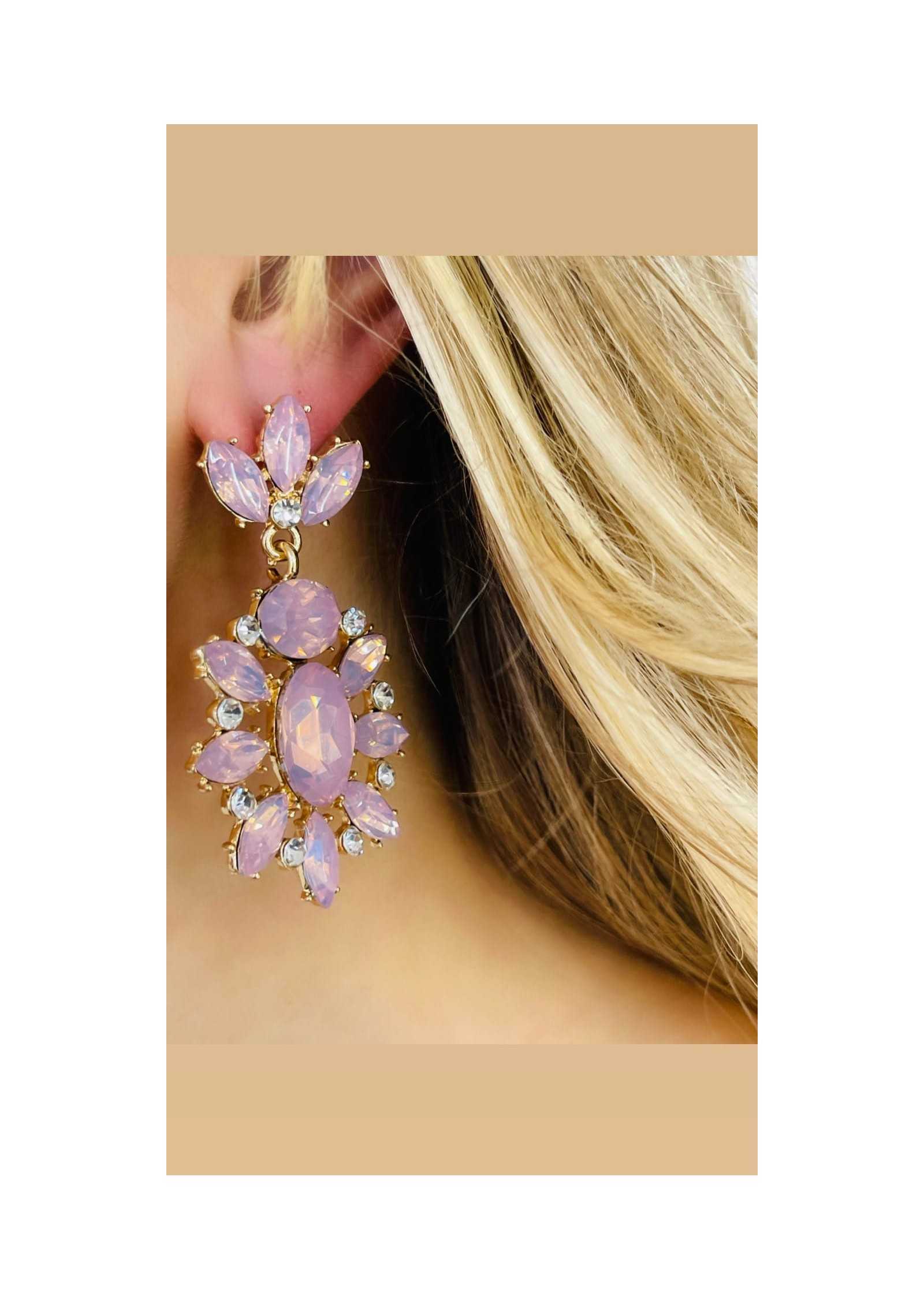Brincos Grandes pedras strass