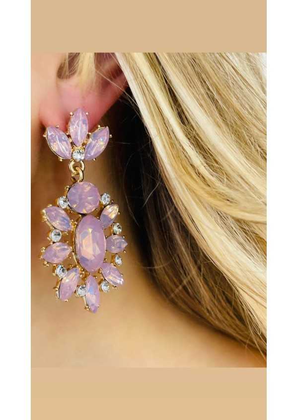 Brincos Grandes pedras strass