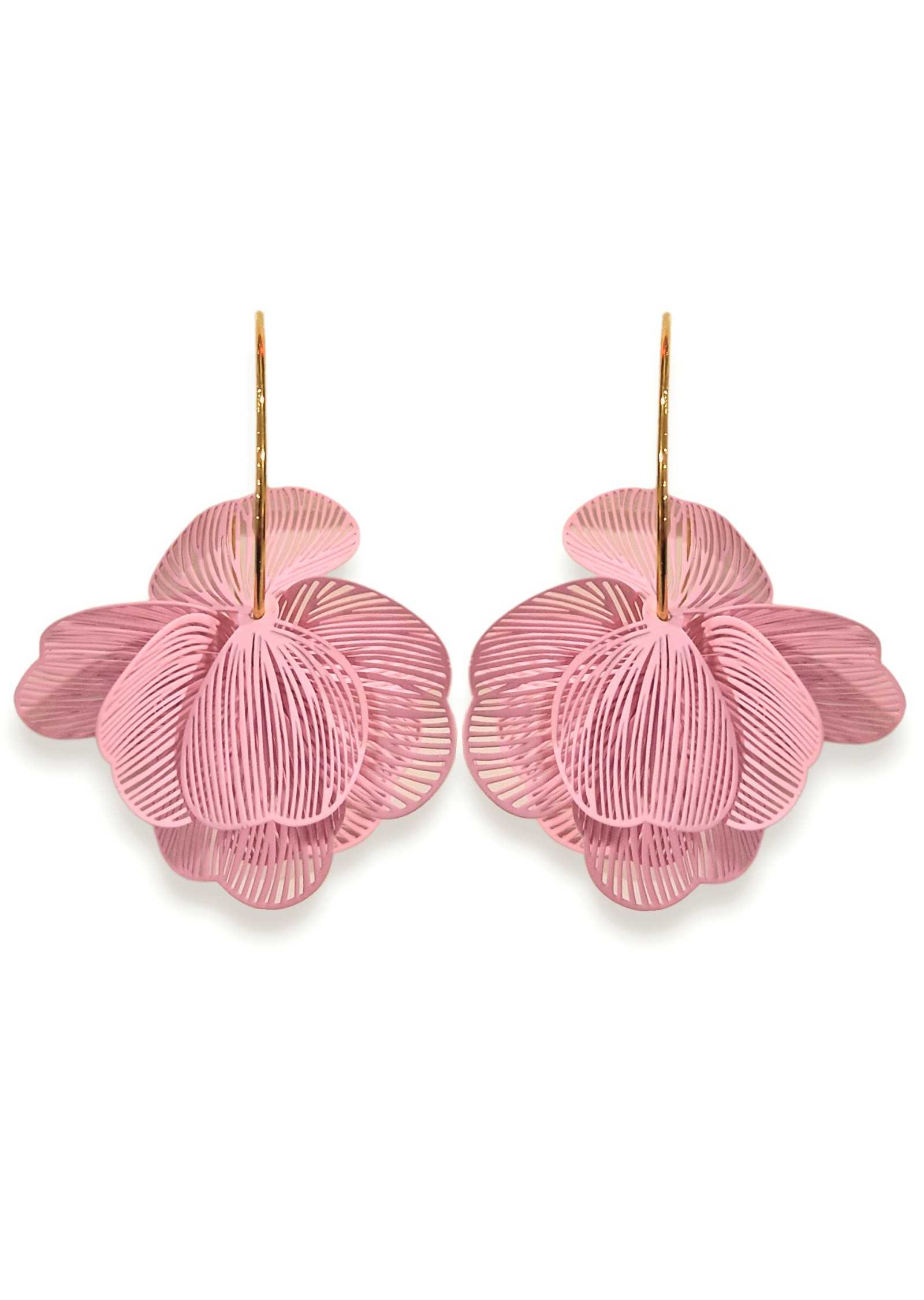 Argolas Petalas Rosa Azul