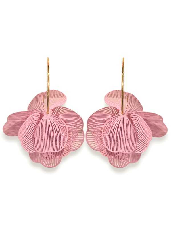 Argolas Petalas Rosa Azul