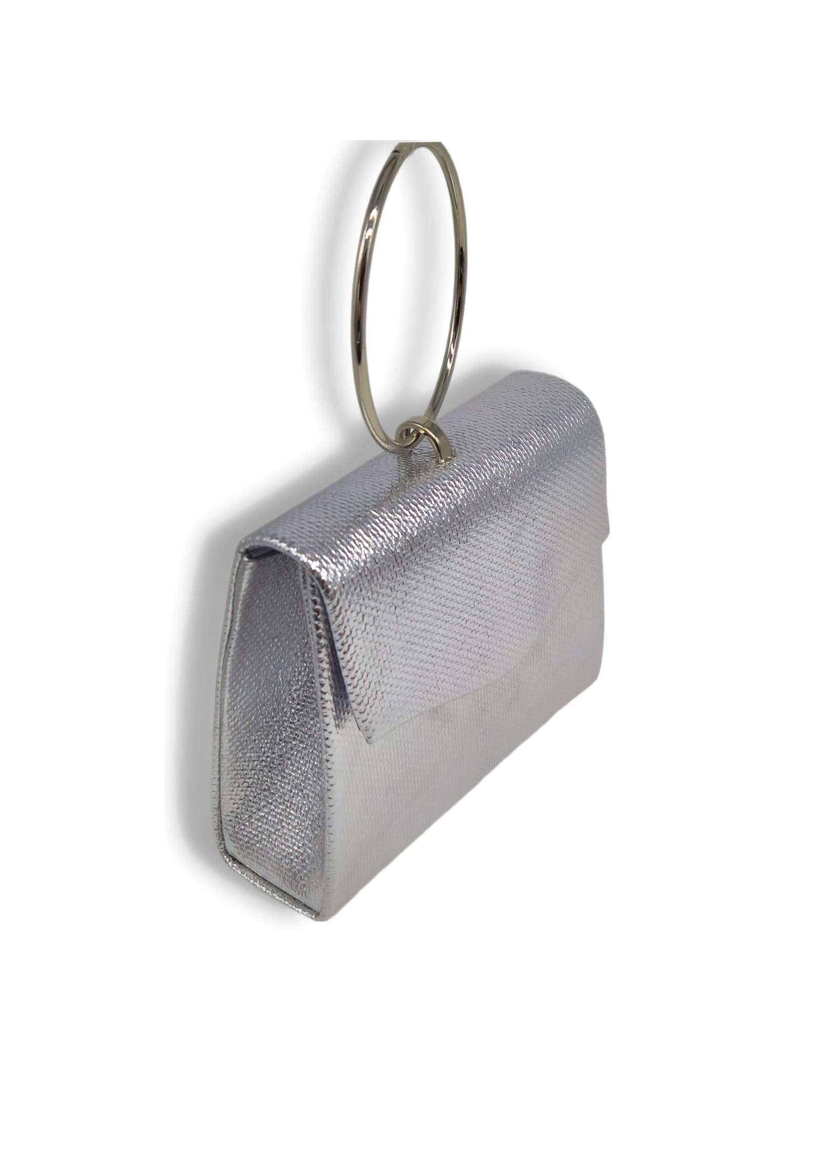Clutch Brilho Prateada