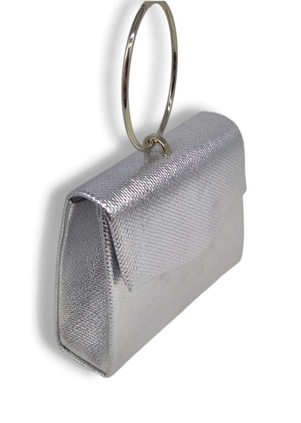 Clutch Brilho Prateada