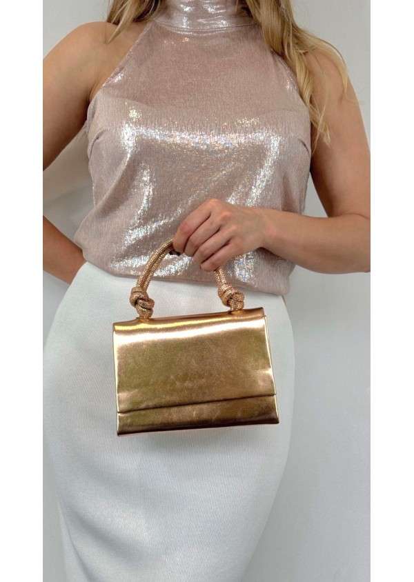 Clutch Verniz Prateada