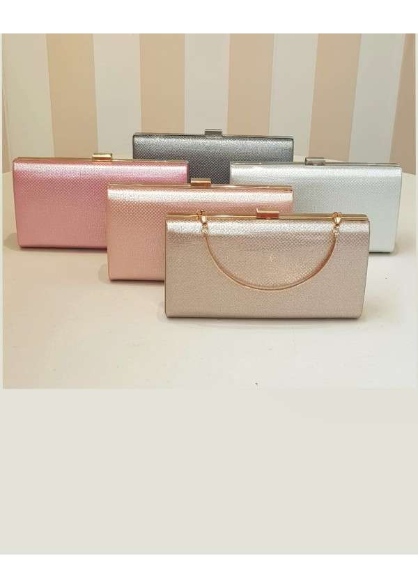 Clutch Brilho Prateada