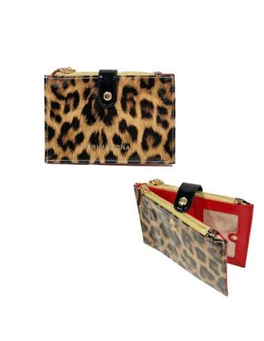 Carteira Verniz Leopardo print