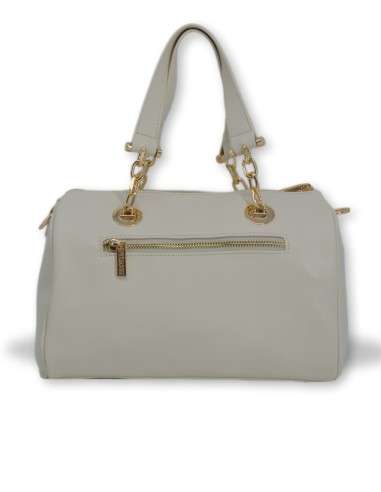 Bowling Bege com alça dourada