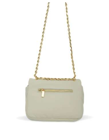 Tiracolo Bege com alça dourada