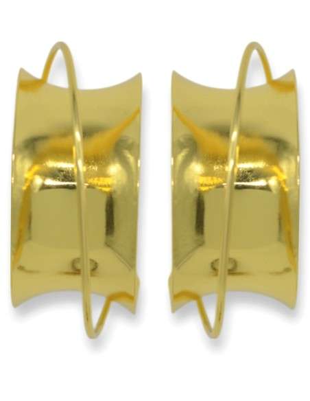 Argolas grandes prateado ou dourado