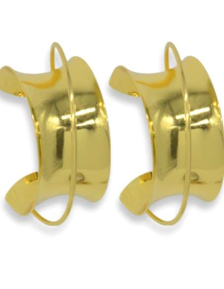Argolas grandes prateado ou dourado