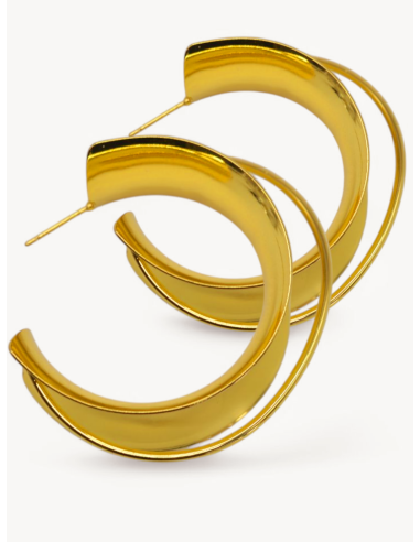 Argolas grandes prateado ou dourado