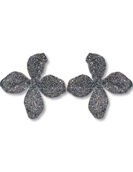 Brincos Dourados grandes strass