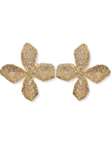 Brincos Dourados grandes strass