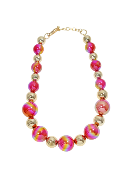 Colar bolas cores