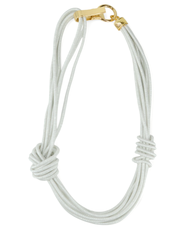 Colar fios multiplos Prateado