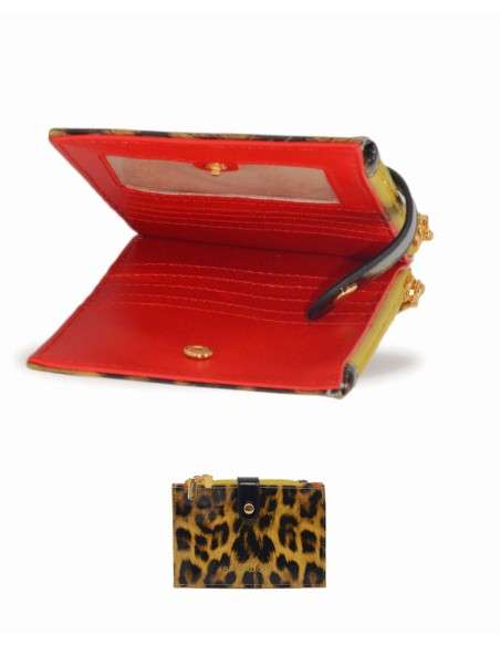 Carteira Verniz Leopardo print
