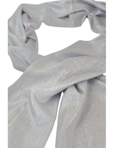 Echarpe de Festa e Cerimónia com Brilho Prateado - Elegância em Viscose