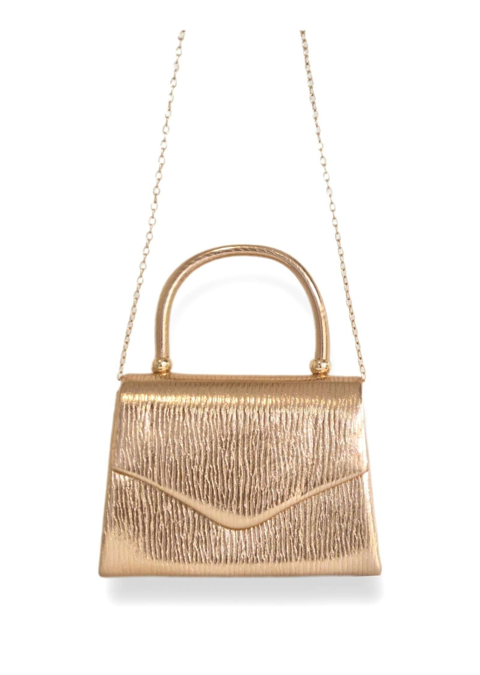 Clutch Brilho Rosa Gold