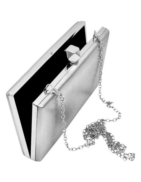 Clutc Prateada Brilho