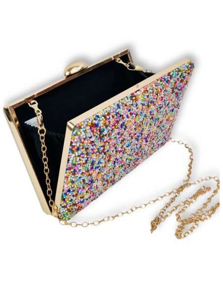 Clutch Verde com Missangas