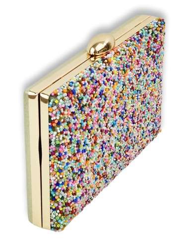 Clutch Verde com Missangas