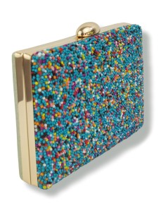 Clutch com Missangas Coloridas e Dourado 2