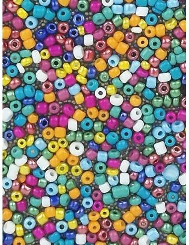 Clutch com Missangas Coloridas e Dourado