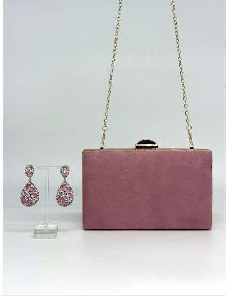 Clutch + Brincos Rosa