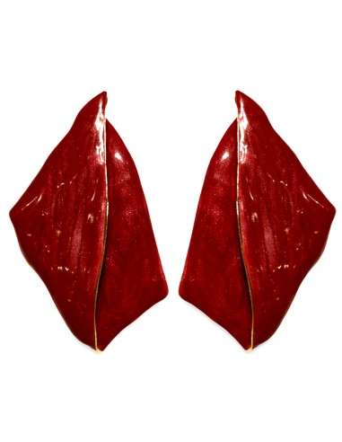Brincos grandes castanhos